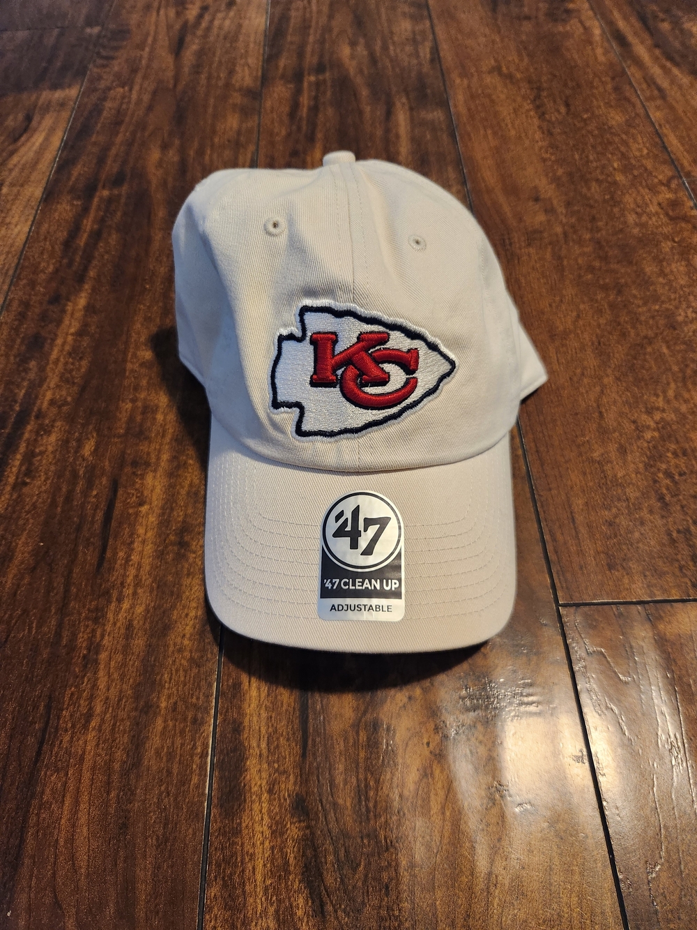 NFL Kansas City Chiefs Cream Relaxed Baseball Cap